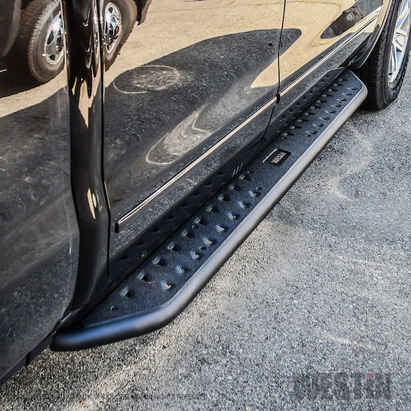 Westin Automotive 14-18 SILVERADO/SIERRA 1500/15-C SILV/SIERRA 2500/3500 DBL CAB TEXTURED BLACK OUTLAW NERF STEP BARS 58-53715 - main